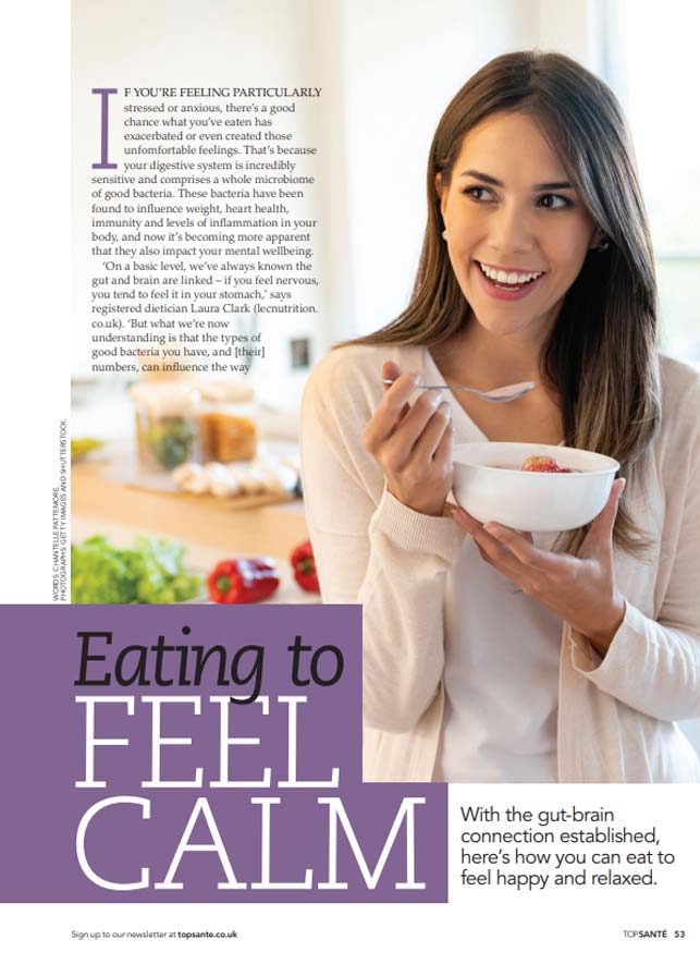 Eating to Feel Calm Magazine Article Cover